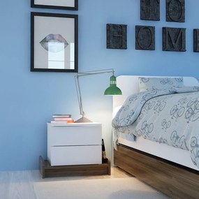 Бяло нощно шкафче Marina - Kalune Design