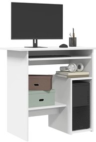801364 vidaXL Бюро, бяло, 80x45x74 см, инженерно дърво