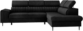 Ъглов диван Kadurin-Черен-Десен
