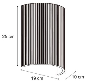 Скандинавска стенна лампа бежова овална - Plaster