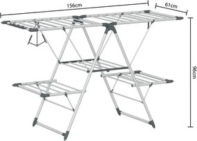 Сушилник за дрехи 5five Sinai Two-tier, Метал, 24 m