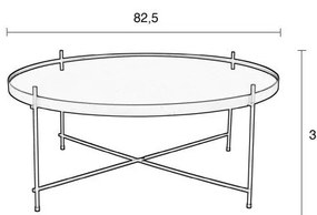 Масичка за кафе в меден цвят Cupid XXL - Zuiver
