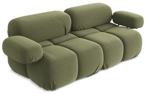 Светлозелен кадифен модулен диван 190 cm Lokua – Makamii