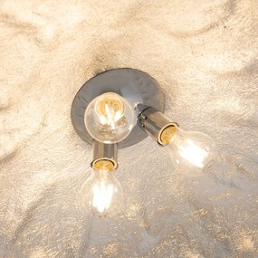 Модерен висящ лампион бял със сребро 70 см - Magna