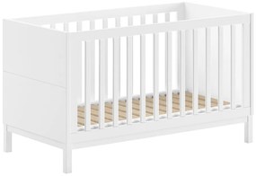 Бяло детско креватче от масивен бор 70x140 cm Eva – Vipack