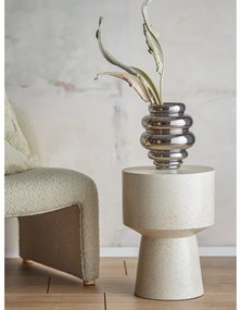 Стъклена ръчно изработена ваза в сребрист цвят (височина 24 cm) Zorya – Bloomingville