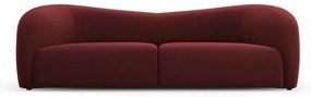 Кадифен диван в цвят бордо 237 cm Santi – Interieurs 86