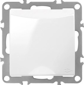 Единичен контакт със заземяване и капаче OSTE JNH005-G White