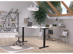 Работна маса с електрическо регулиране на височината с бял плот за маса 80x180 cm Jet – Germania