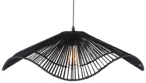 Черна висяща лампа с хартиен абажур ø 62 cm Sombra - Leitmotiv