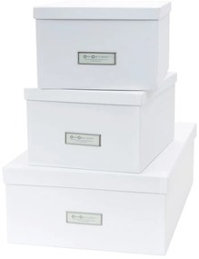 Комплект от 3 бели кутии за съхранение Inge - Bigso Box of Sweden