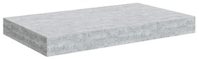 326591 vidaXL Окачен стенен рафт, бетонно сив, 40x23x3,8 см, МДФ