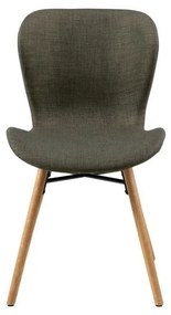 Комплект от 2 зелени трапезни стола в цвят каки Batilda - Actona