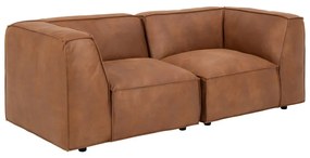 Кафяв диван от изкуствена кожа 208 cm Fairfield Kentucky - Bonami Selection