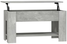 809705 vidaXL Маса за кафе, бетонно сива, 101x49x52 см, инженерно дърво
