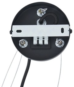 Модерен висящ лампион черен с 6 светлини - Jeana Circle