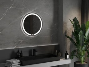 Mexen Rose LED осветлено кръгло банско огледало, 60 см, 6000K, против конденз