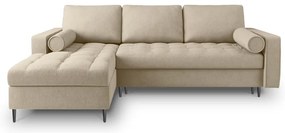 Бежов ъглов разтегателен диван , ляв ъгъл Santo - Milo Casa