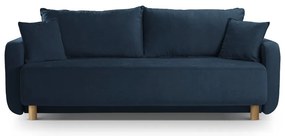 Тъмносин разтегателен диван с място за съхранение 231 cm Elen – Micadoni