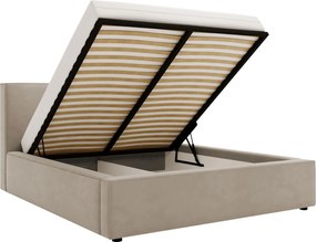 Тапицирано легло Santos-Тъмно сиво-200 x 200