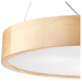 Светлокафява висяща лампа със стъклен абажур ø 47 cm Eveline - LAMKUR