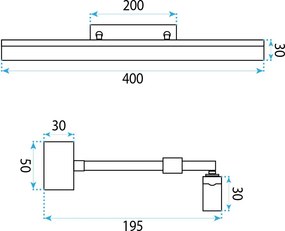 LED аплик за баня APP1872 40 CM GOLD