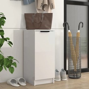 811418 vidaXL Шкаф за обувки, бял гланц, 30x35x70 см, инженерно дърво