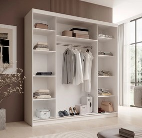 Гардероб Barry 200 плъзгащ-Бяло