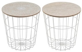 Кръгли странични масички в комплект от 2 бр. ø 40 cm – Casa Selección