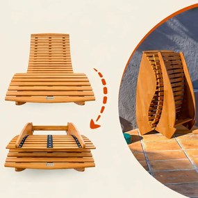 Люлеещ се шезлонг за сауна Java от акациева дървесина