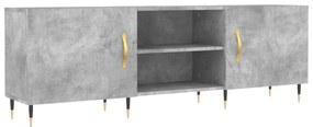 829080 vidaXL ТВ шкаф, Бетонно сиво, 150x30x50 см, инженерно дърво