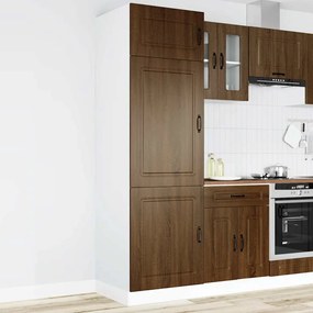 853634 vidaXL Кухненски шкаф, Kalmar, кафяв дъб, инженерно дърво