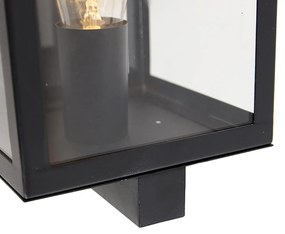Интелигентна външна стенна лампа черна със стъкло 30 см с Wifi ST64 - Rotterdam