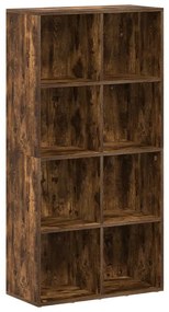 815249 vidaXL Библиотека/бюфет, опушен дъб, 66x30x130 см, инженерно дърво