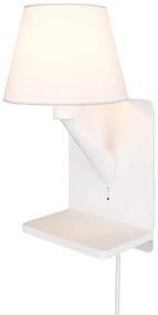 Бяла стенна лампа Comfort – Trio