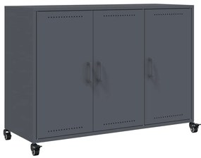 846682 vidaXL Бюфет, антрацит, 100,5x39x72 см, стомана