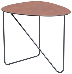 Метална масичка за кафе в цвят кафяв коняк 37x44 cm Curve M Bull – LIND DNA