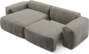 Сив шенилов сгъваем ъглов диван (ляв ъгъл) Kuki – Makamii