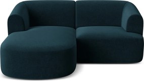 Кадифен ъглов диван в петролен цвят (ляв ъгъл) Campi – Cosmopolitan Design