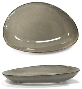 Horecano - Порцеланово плато овал дълбоко 20см ANTIQUE-GREY (TR0005-8G)