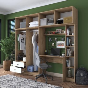 Учебна спалня BA122, цвят Орех Бял