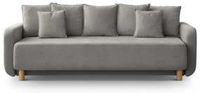 Сив разтегателен диван с място за съхранение 231 cm Elen – Micadoni