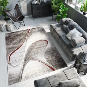 Модерен килим в кафяви нюанси с абстрактна шарка Ширина: 120 см | Дължина: 170 см