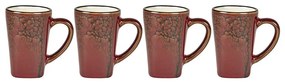 Червени глинени чаши за еспресо в комплект от 4 бр. 100 ml Hela – Villa Collection