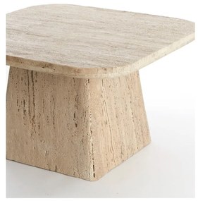 Бежова масичка за кафе с скаменен плот за маса 60x60 cm Kepami – Light &amp; Living