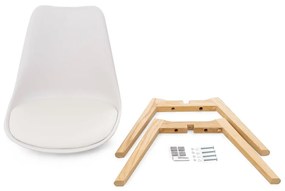 Комплект от 2 бели стола с букови крака Retro - Bonami Essentials