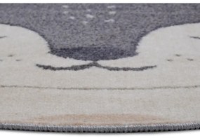 Сив детски килим ø 140 cm Fox - Hanse Home
