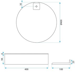Комплект мебели за баня с мивка Molly 40cm Grey
