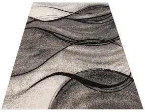 Модерен сив килим с абстрактен мотив Ширина: 200 см | Дължина: 290 см