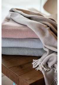 Сиво-кафяво каре със съдържание на памук , 140 x 180 cm Skyline - Euromant